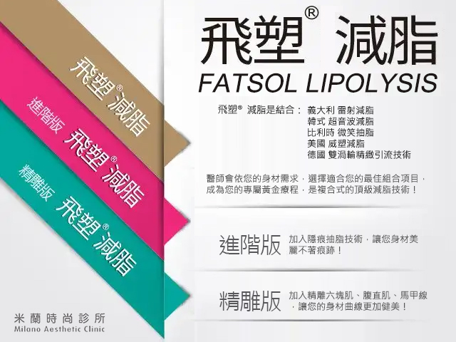 Fatsol飛塑® 減脂療程介紹,顛覆你對傳統抽脂的想法推薦