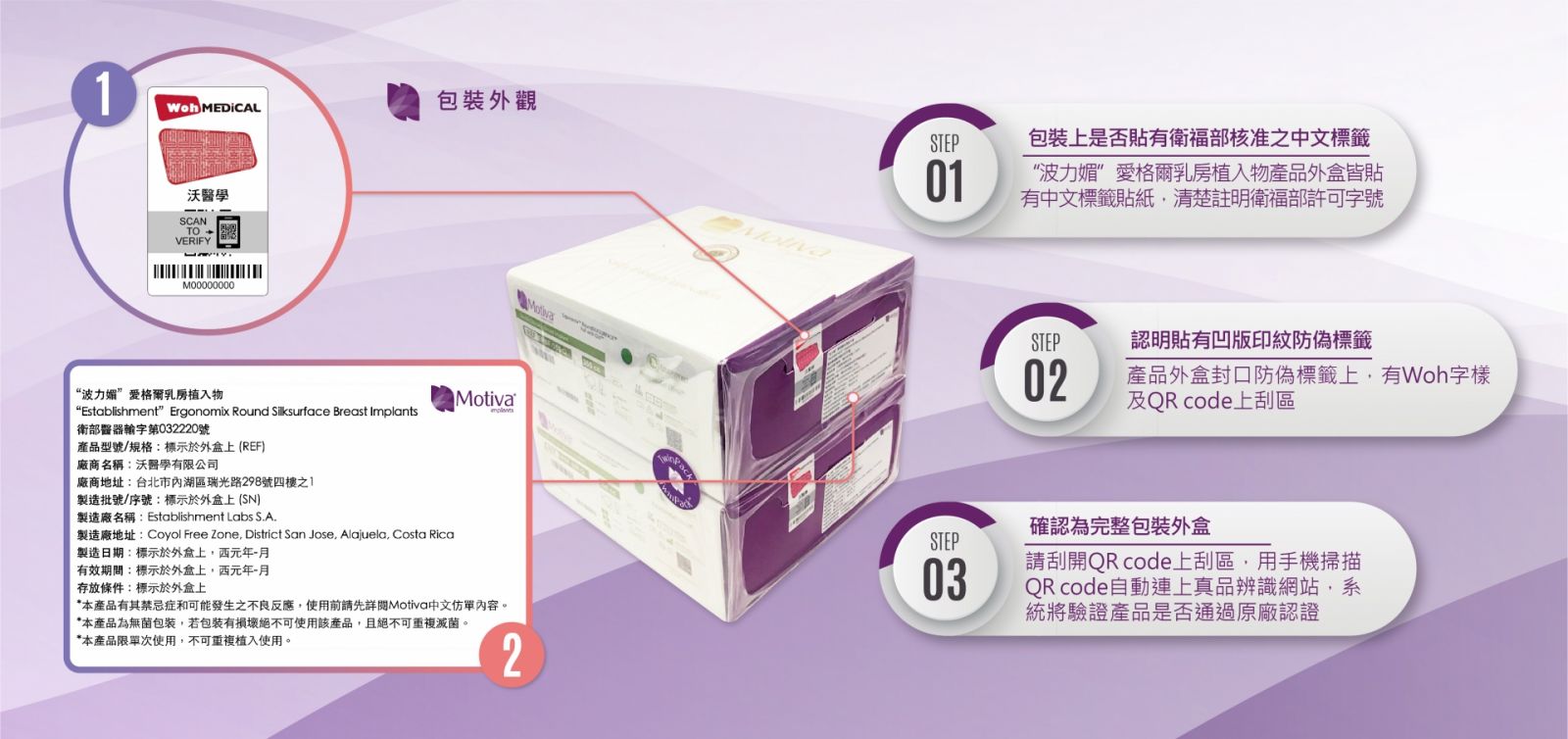 防偽識別 | Motiva魔滴隆乳台灣
