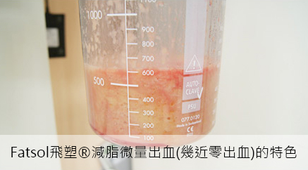微量出血(幾近零出血)是Fatsol飛塑®減脂的特色