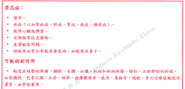 適應症 / 禁忌症 / 副作用 / 緊告